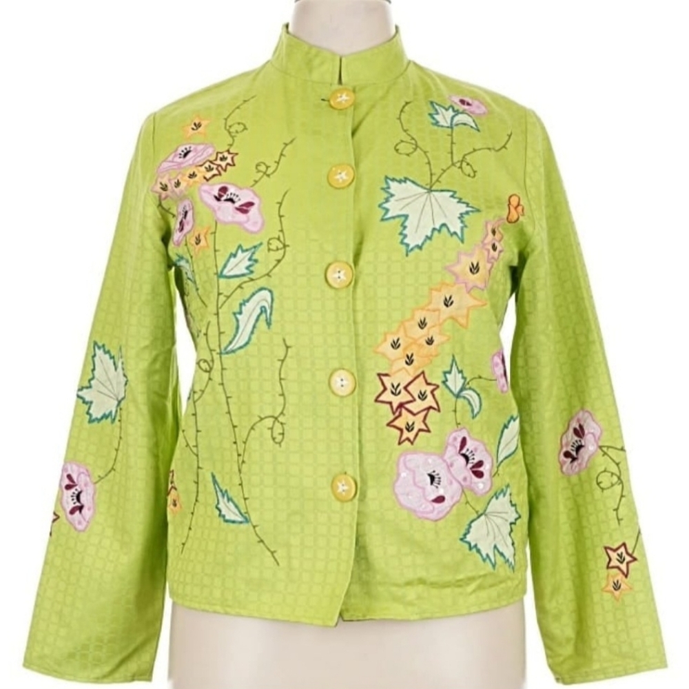 Alex Kim Floral Embroidered Jacket | Size 1X - EUC